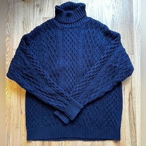GAP fishermen Turtleneck Sweater in navy